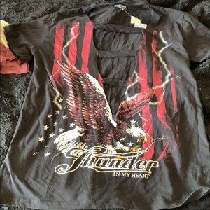 Fashion nova oversized v neck graphic tee